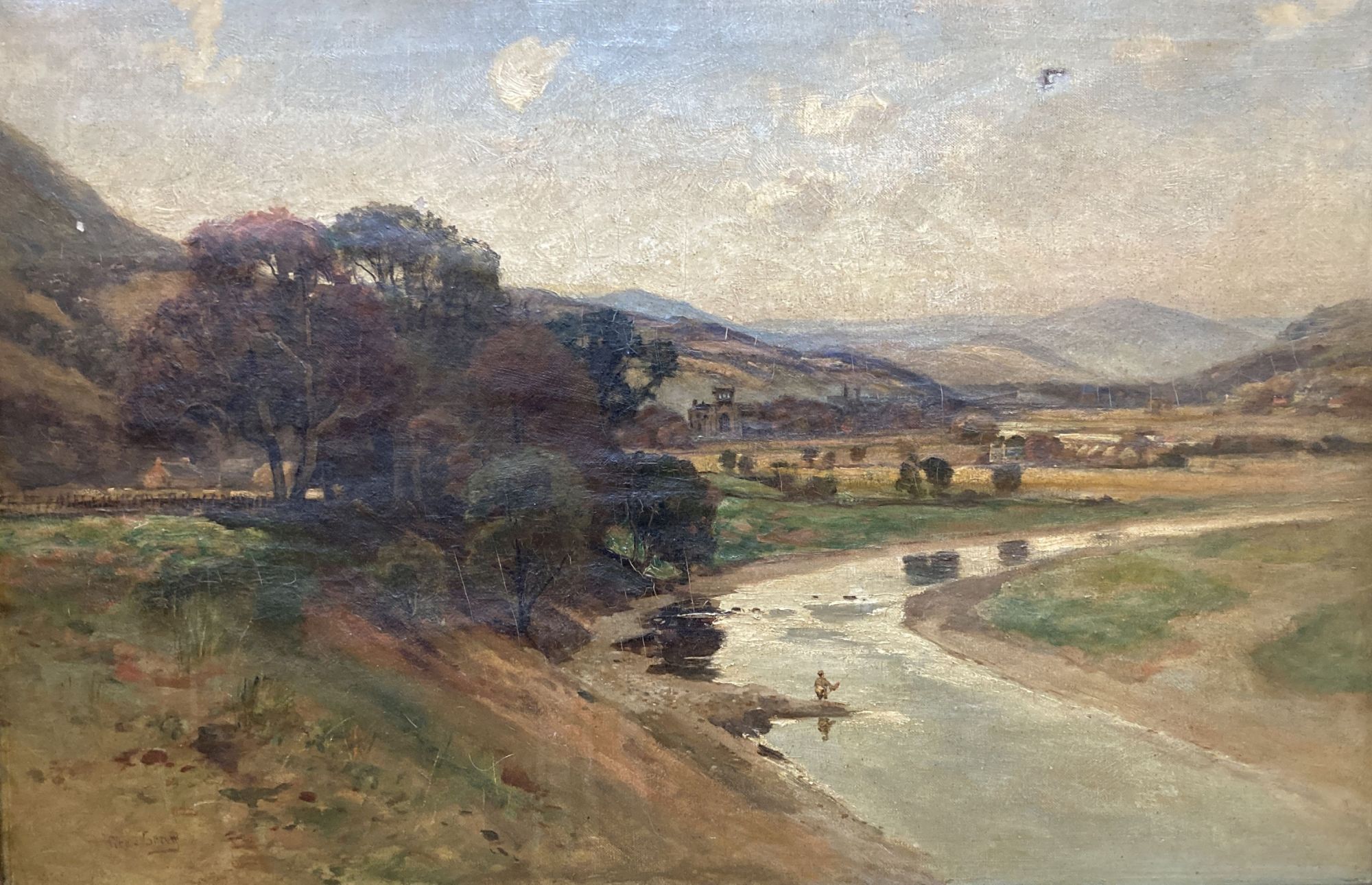 George Gray (1880-1943), oil on canvas, Melrose near Newstead, signed, 50 x 75cm